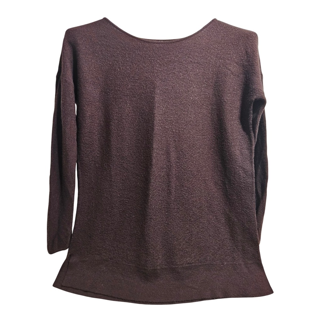 J. Jill Sweater Women M Burgundy Merino Wool Boat Neck Tunic SSW227761